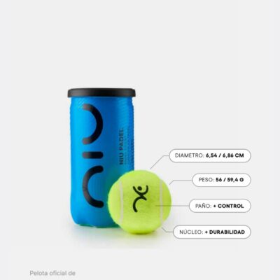 Tubo NIU PADEL X2 (pelota oficial APA)
